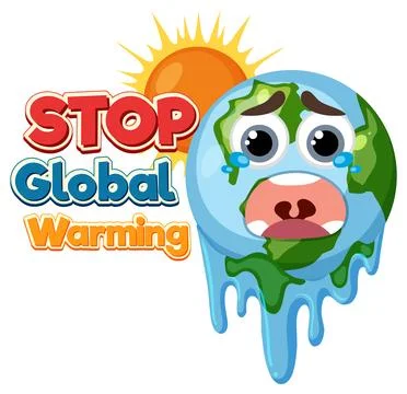 Stop global warming vector concept Stock Illustration