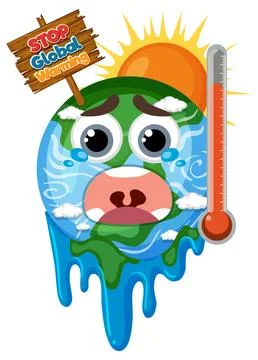 Stop global warming vector concept Stock Illustration