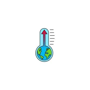 Stop global warming. Vector icon template Stock Illustration