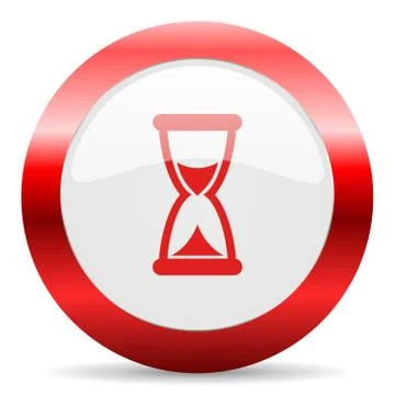 Stop glossy web icon Stock Illustration