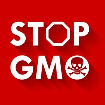 Stop GMO Stock Illustration