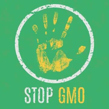 Stop GMO Stock Illustration