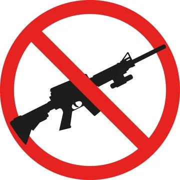 Stop gun sign. Stock Illustration