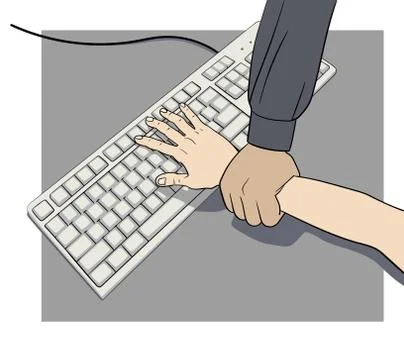 Stop the hacker 스톡 일러스트