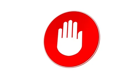 Stop - Halt Sign (Loop with Matte) Video stock 1071450