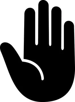 Stop hand gesture sign icon graphic symbol Stockillustratie