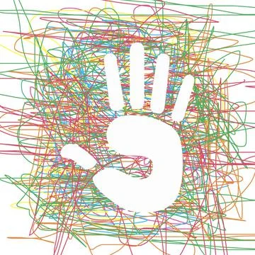 Stop hand Icon Stock Illustration