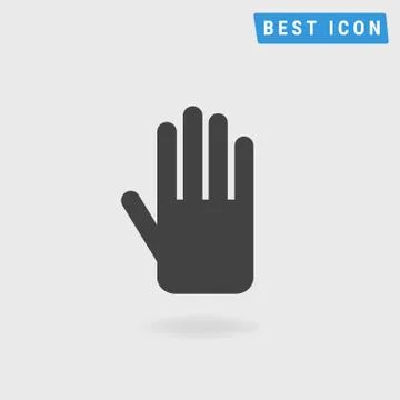 Stop hand Icon Vector, vector icon eps10. Stock Illustration