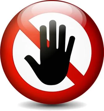 Stop with hand Stock Illustration