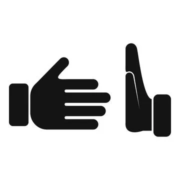 Stop hand shake icon simple vector. Avoid contact Stock Illustration