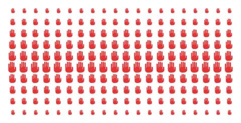 Stop Hand Shape Halftone Effect Stock Illustration