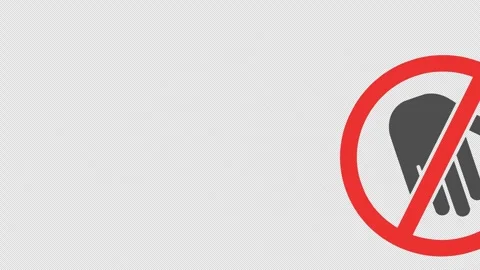 Stop hand sign animation 스톡 동영상 347160989