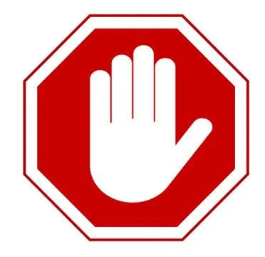 Stop hand sign Stock Illustration