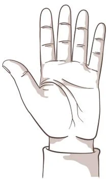 Stop Hand Sign Stock Illustration
