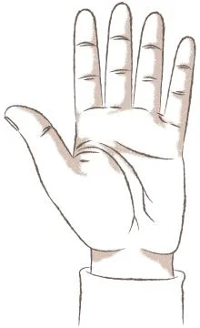 Stop Hand Sign Stock Illustration