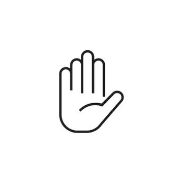 Stop hand vector icon design template 스톡 일러스트