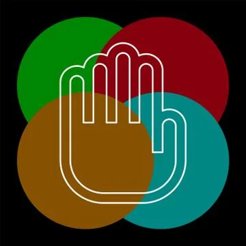 Stop hand vector icon Stock Illustration