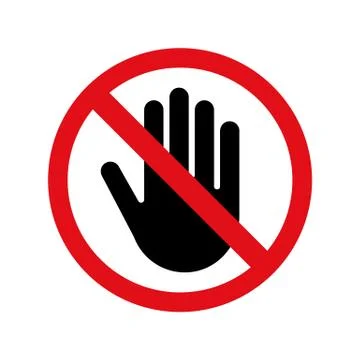 Stop hand vector no entry sign icon Stock-Illustration