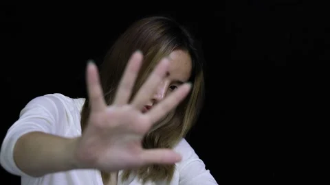 Stop harassment and abuse in relationship, campaign stop violence against wom Stock Footage 197234045