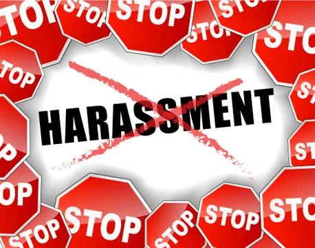 Stop harassment Stock Illustration