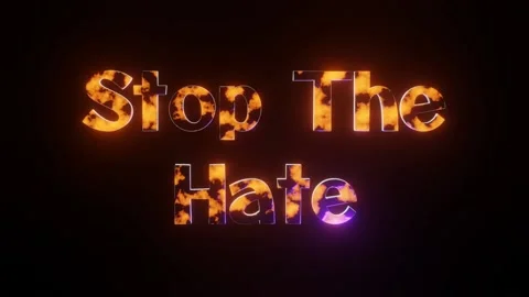 Stop The Hate 3D Animated Logo 스톡 동영상 157613441