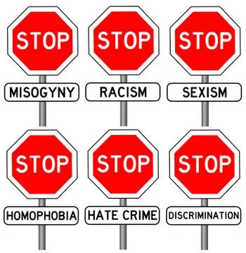 Stop hate crime Stock Illustration