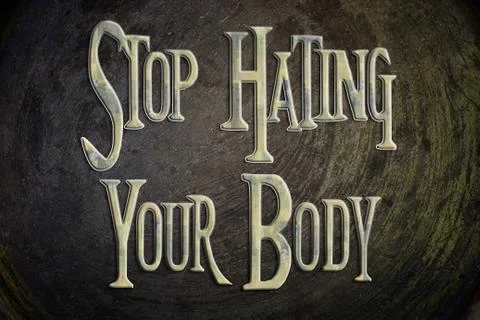 Stop hating your body concept Stock Illustration
