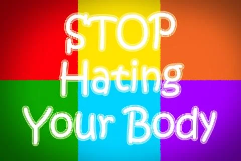Stop hating your body concept Stock Illustration