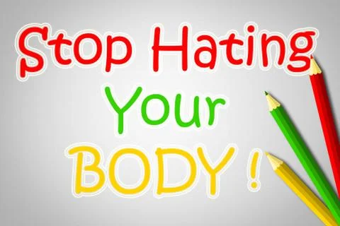 Stop hating your body concept Stock Illustration