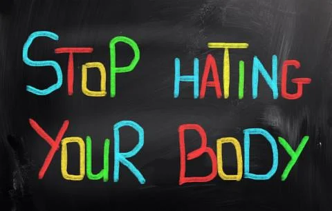 Stop Hating Your Body Concept Illustrazione stock