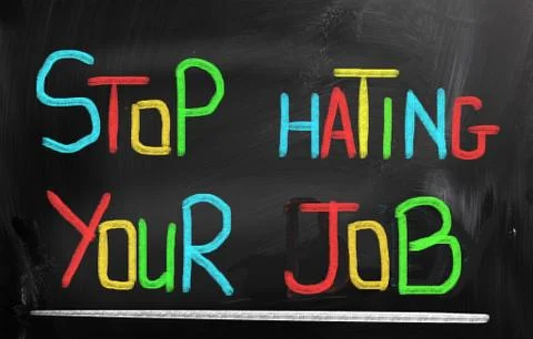 Stop Hating Your Job Concept Stock Illustration