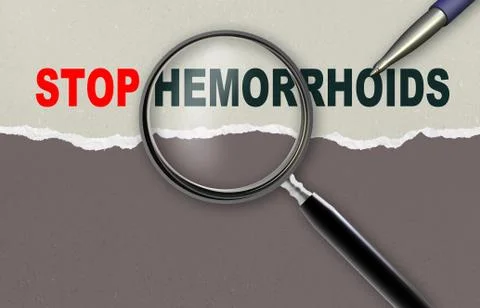 Stop hemorrhoids Stock Illustration