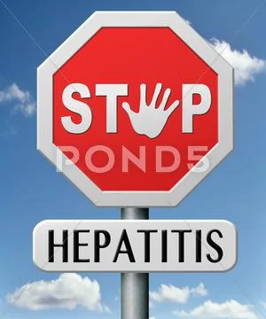 Stop hepatitis Stock Illustration