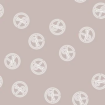 Stop of hiv aids disease spread line vector seamless pattern Stock-Illustration