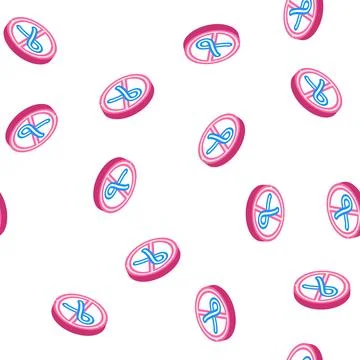 Stop of hiv aids disease spread isometric icon seamless pattern Stock-Illustration