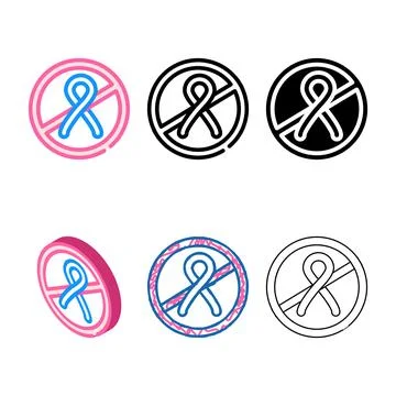 Stop of hiv aids disease spread color icon minimal vector Stock Illustration