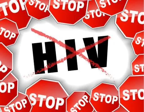 Stop hiv concept Stock Illustration
