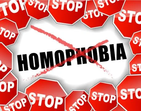 Stop homophobia concept Stock Illustration