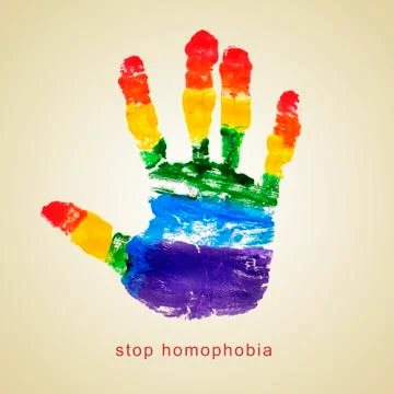Stop homophobia Stock Illustration