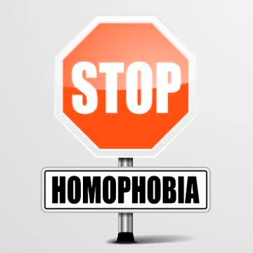 Stop homophobia Stock Illustration