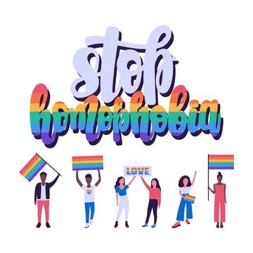 Stop Homophobia Иллюстрация