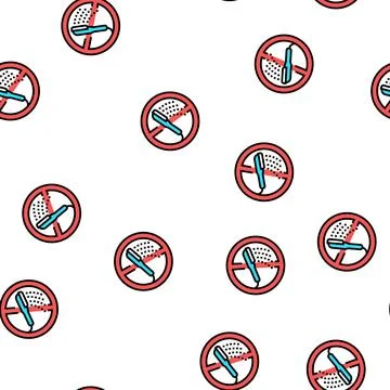 Stop hot showers vector seamless pattern Stock Illustration