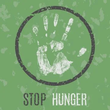 Stop hunger Stock Illustration