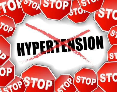 Stop hypertension concept Stock Illustration