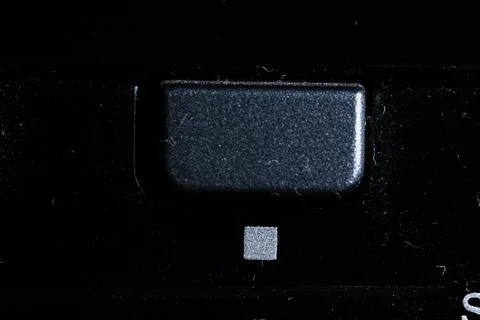 Stop icon and button close up of a old DVD player 스톡 사진