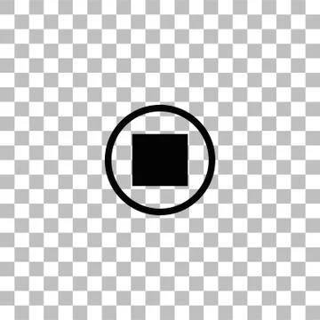 Stop icon flat Stock Illustration