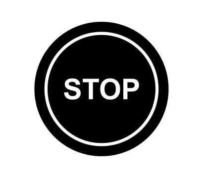 Stop icon illustrated in vector on white background Stock Illustration