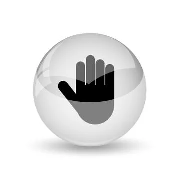 Stop icon. Internet button on white background. Illustrazione stock