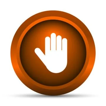 Stop icon. Internet button on white background.. Illustrazione stock