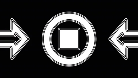 The stop icon. Looping footage has 4K resolution. Illustration. Stock Footage 106112658